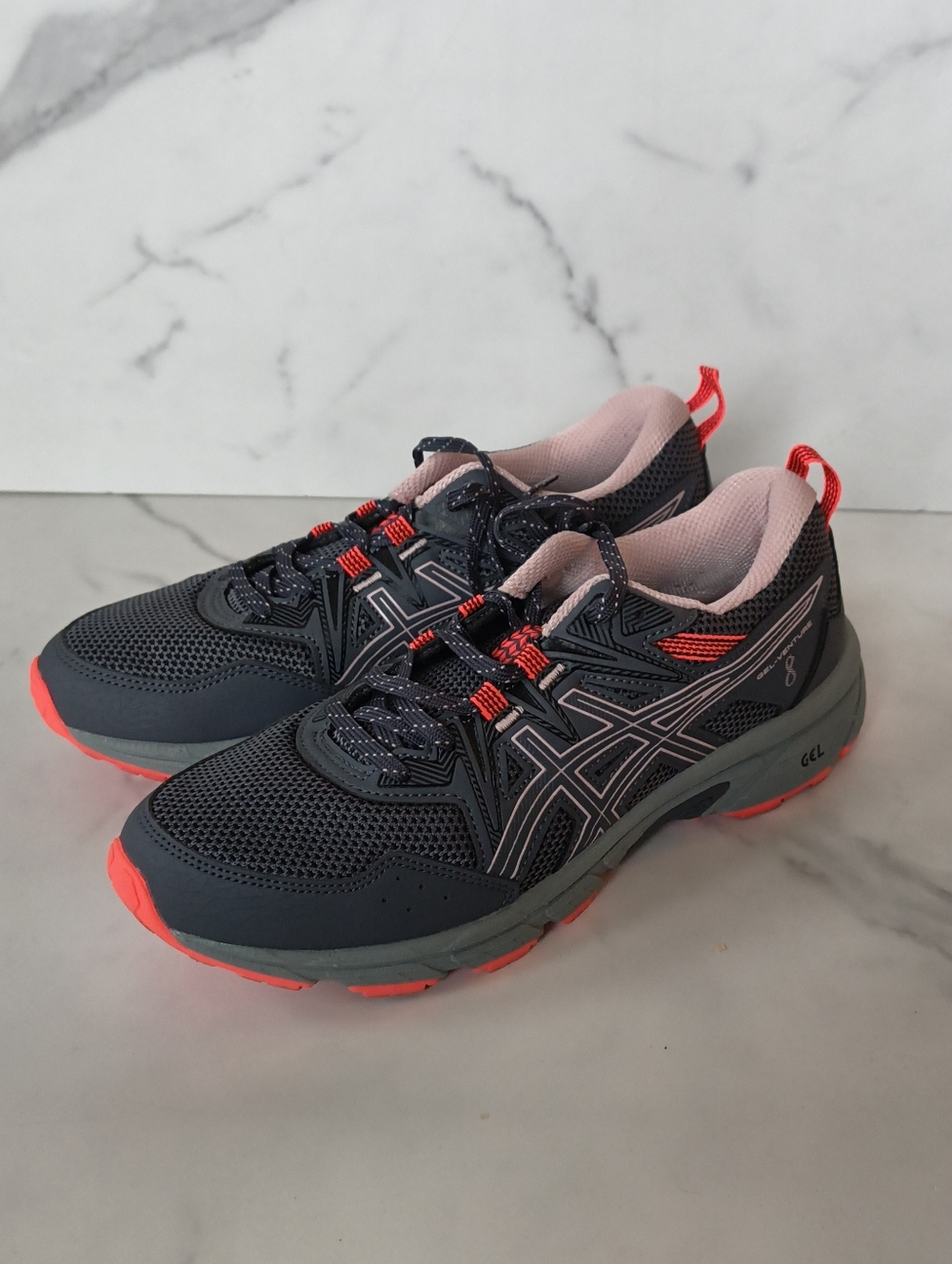 Asics GEL-VENTURE 8 1012A708-021 Grey/Peach Running Shoes Size 8.5